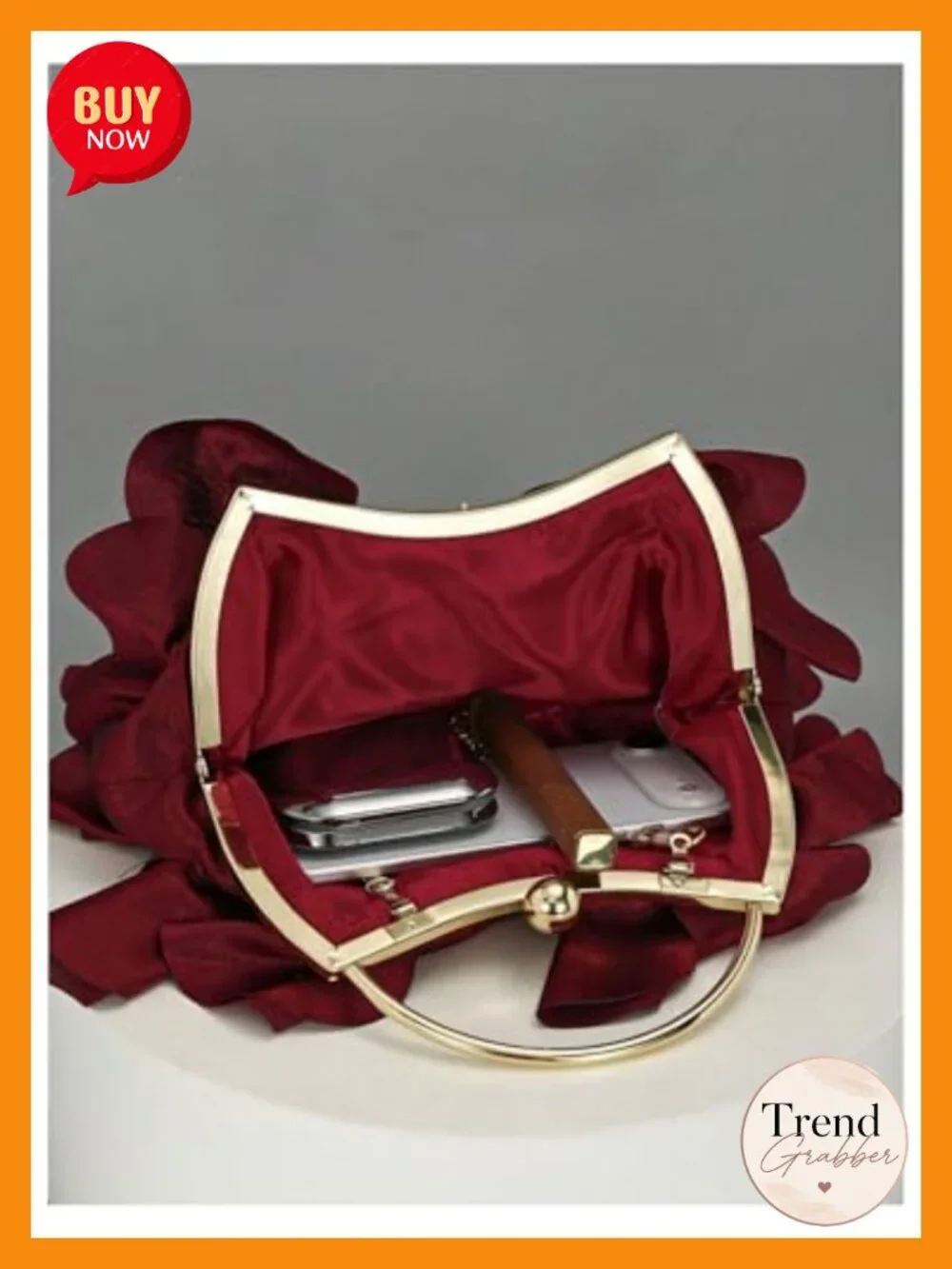 Satin Clutch Purse Formal Evening Handbag Chain Strap Shoulder Bag